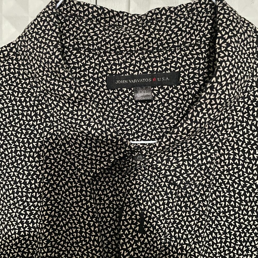 John Varvatos Star U.S.A. Button Down Short Sleeve Shirt - Black